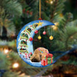 Wheaten Terrier Sleep On The Moon Christmas YC0711251CL Ornaments