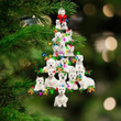 West Highland White Terrier Christmas YC0811146CL Ornaments, 2D Flat Ornament