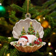 Golden Retriever Sleeping Pearl In Christmas YC0711254CL Ornaments, 2D Flat Ornament