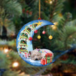 West Highland White Terrier Sleep On The Moon Christmas YC0711224CL Ornaments, 2D Flat Ornament