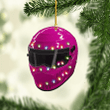 Pink Drag Racing Helmet NI2411020XB Ornaments, 2D Flat Ornament
