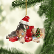 Miniature Schnauzer Christmas NI0112015XB Ornaments, 2D Flat Ornament