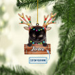 Personalized Black Cat Love NI1711003YI Ornaments, 2D Flat Ornament