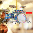 Personalized Acoustic Drum Set NI1611020YC Ornaments, 2D Flat Ornament