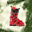 Red Ski Boots NI0112008XB Ornaments, 2D Flat Ornament