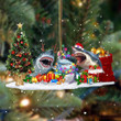 Shark Christmas YW0511039CL Ornaments, 2D Flat Ornament