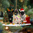 Pug Christmas YC0811153CL Ornaments, 2D Flat Ornament