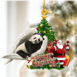 Sleeping Panda Angel And Christmas Tree YC0611353CL Ornaments, 2D Flat Ornament