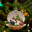 Pug Sleeping Pearl In Christmas YC0711262CL Ornaments, 2D Flat Ornament