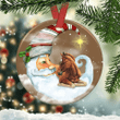 Horse Santa Moon Christmas Vibe YC0711693CL Ornaments, 2D Flat Ornament