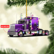 Personalized Purple Truck NI1811017XR Ornaments, 2D Flat Ornament