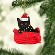 Black Cat NI2311004XB Ornaments, 2D Flat Ornament