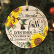 Jesus Hummingbird She Walks By Faith YC0611712CL Ornaments, 2D Flat Ornament