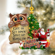 Cute Owl In My Heart And Christmas Tree YC0611394CL Ornaments, 2D Flat Ornament
