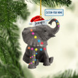 Personalized Elephant Baby XS1311004YI Ornaments, 2D Flat Ornament