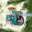 Personalized Drum Christmas XS0511005YR Ornaments, 2D Flat Ornament