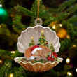 Fox Sleeping Pearl In Christmas YC0711234CL Ornaments, 2D Flat Ornament