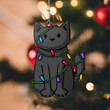 Cat Wrapped Up In Lights NI2010202YT Ornaments, 2D Flat Ornament