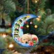 Labrador Retriever Sleep On The Moon Christmas YC0711111CL Ornaments, 2D Flat Ornament
