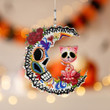 Halloween Sugar Skull Cat And Moon NI1910113YT Ornaments