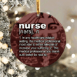 Nurse Definition Funny YC0711653CL Ornaments, 2D Flat Ornament