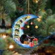Bernese Mountain Dog Sleep On The Moon Christmas YC0711117CL Ornaments, 2D Flat Ornament
