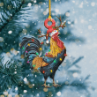 Rooster Christmas Light YC0611264CL Ornaments, 2D Flat Ornament