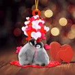 Penguin Heart Balloons Couple YC0611886CL Ornaments, 2D Flat Ornament