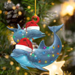 Dolphin Christmas YC0611126CL Ornaments, 2D Flat Ornament