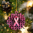 Breast Cancer Ribbon Sunflower YC0611046CL Ornaments, 2D Flat Ornament