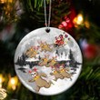 Sloths Riding Santa Claus Christmas YW0511197CL Ornaments