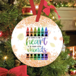 It Takes Big Hearts To Little Minds YC0711361CL Ornaments, 2D Flat Ornament