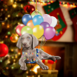 Weimaraner Dog Flying With Bubbles YC0611544CL Ornaments, 2D Flat Ornament