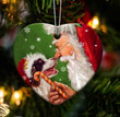 Dog Happy Heart Merry Christmas English Springer Spaniel YC0611416CL Ornaments, 2D Flat Ornament