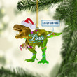 Personalized Dinosaurs Love Gradient NI0212004YI Ornaments, 2D Flat Ornament