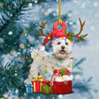 Bichon Frise Christmas Tree YC0611522CL Ornaments, 2D Flat Ornament