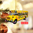 Personalized School Bus NI2511023YC Ornaments, 2D Flat Ornament