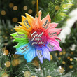 God Says You Are Sunflower YC0811603CL Ornaments, 2D Flat Ornament