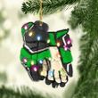 Green Hockey Gloves NI1211020XB Ornaments, 2D Flat Ornament