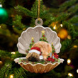 Wheaten Terrier Sleeping Pearl In Christmas YC0711139CL Ornaments, 2D Flat Ornament