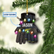 Personalized Firefighter Gloves XS0511022YR Ornaments, 2D Flat Ornament
