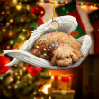 Sleeping Poodle Angel YC0611506CL Ornaments, 2D Flat Ornament