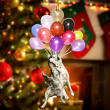 Husky Dog Flying With Bubbles YC0611517CL Ornaments, 2D Flat Ornament