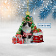 Personalized Tuxedo Cat Cute NI2611001YI Ornaments, 2D Flat Ornament