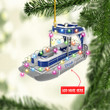 Personalized Pontoon Boat NI1811019YC Ornaments, 2D Flat Ornament