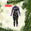 Personalized Scuba Diving Suit NI1111027YC Ornaments, 2D Flat Ornament