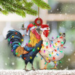 Chicken Christmas YW0511074CL Ornaments, 2D Flat Ornament