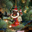Chocolate Labradoodle Xmas Boot YC0711042CL Ornaments, 2D Flat Ornament