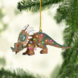 Dinosaur Christmas NI1611036YR Ornaments, 2D Flat Ornament