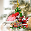 Sleeping Flamingo Angel And Christmas Tree YC0611205CL Ornaments, 2D Flat Ornament